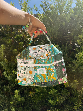 ETTA OG | quilted makeup bag - evergreen