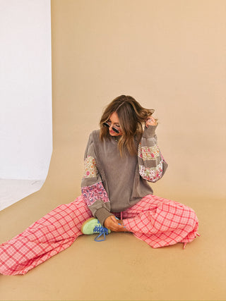 in bloom patchwork top