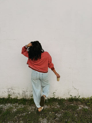 slow burn striped top