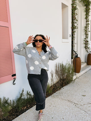 snowball button sweater