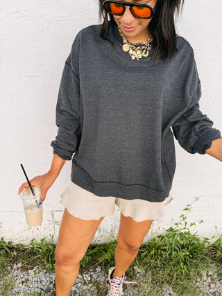 rollin stone ruffle shorts