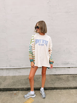 ETTA OG | homebody club tee - ivory / blue