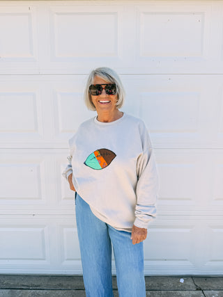 ETTA OG | quilted football sweatshirt #7