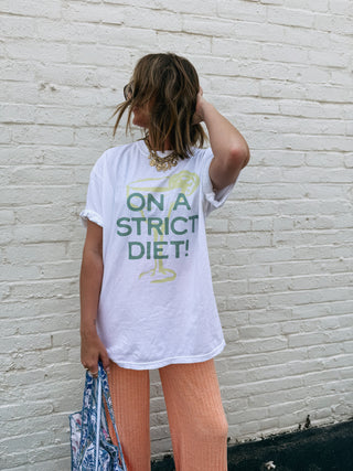 ETTA OG | on a strict diet graphic tee - white