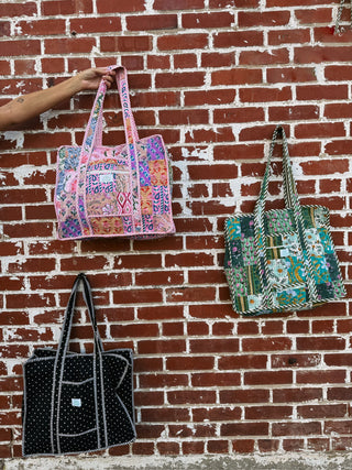 ETTA OG | quilted tote bag - polka dot
