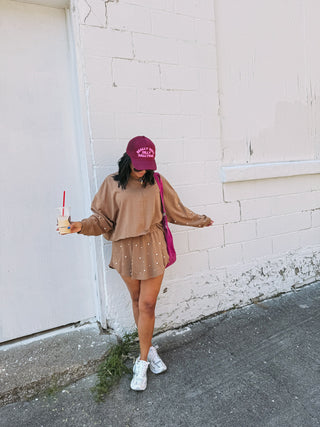pearly girly skort - brown