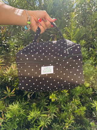 ETTA OG | quilted makeup bag - polka dot