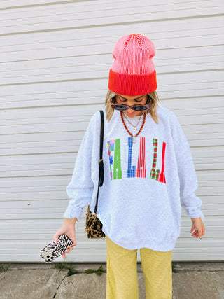 ETTA OG | pattern fa la la sweatshirt - ash