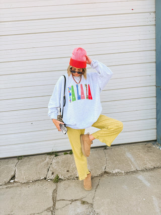 ETTA OG | pattern fa la la sweatshirt - ash