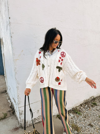 peace on earth cardigan