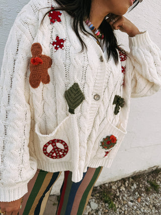 peace on earth cardigan