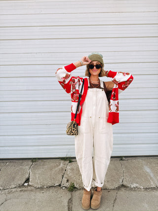 zip it up overalls - cream
