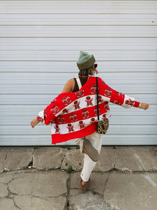 gingerbread checker sweater