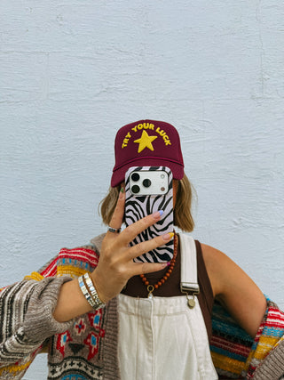 ETTA OG | try your luck trucker hat - burgundy