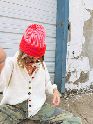 cute as a button cardigan - cream