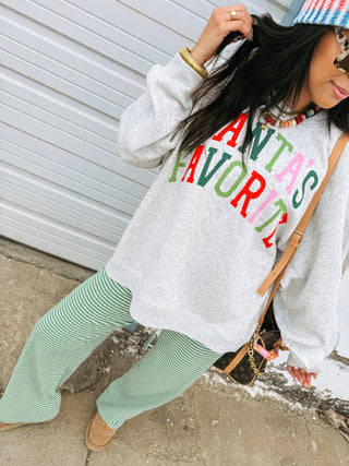 ETTA OG | santa's favorite embroidered sweatshirt