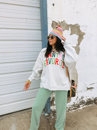 ETTA OG | santa's favorite embroidered sweatshirt