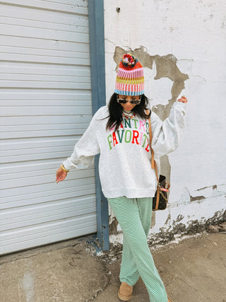 ETTA OG | santa's favorite embroidered sweatshirt