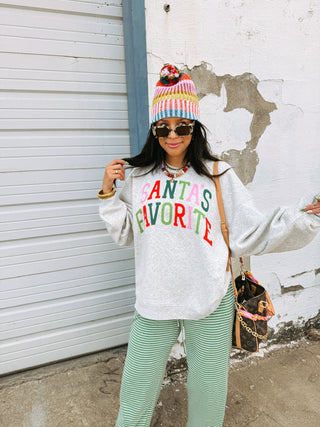 ETTA OG | santa's favorite embroidered sweatshirt
