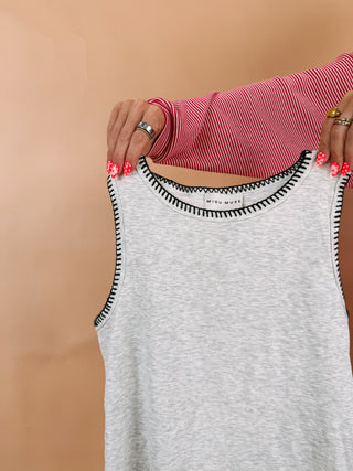blanket stitch tank top