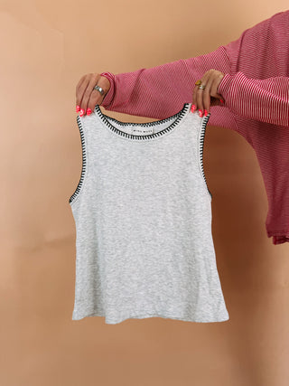 blanket stitch tank top