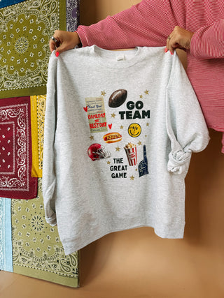 ETTA OG | the great game collage sweatshirt - ash