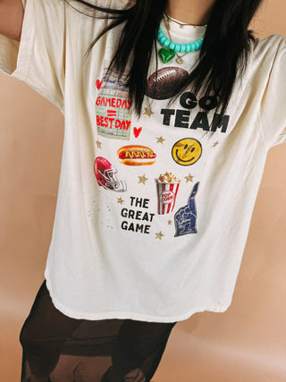 ETTA OG | the great game collage graphic tee - ivory