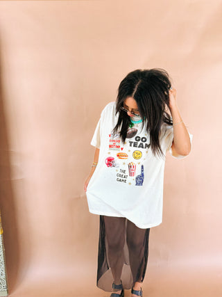 ETTA OG | the great game collage graphic tee - ivory