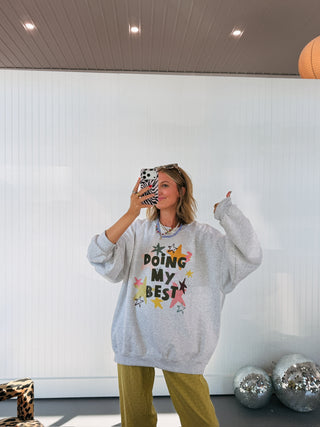ETTA OG | doing my best star sweatshirt - ash