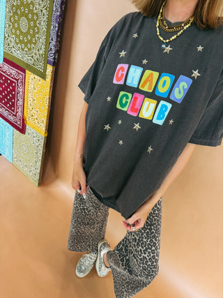 ETTA OG | chaos club graphic tee - charcoal