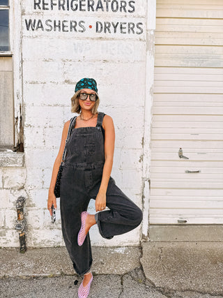 odessa washed overalls - black