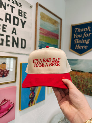 ETTA OG | bad day to be a beer trucker hat - red