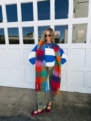blue over you stripe sweater