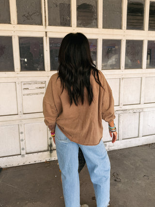 fresh flowers sweatshirt - brown