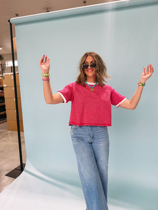 give me love striped tee