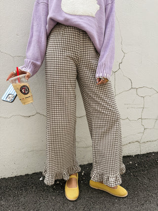 salty air gingham ruffle pants