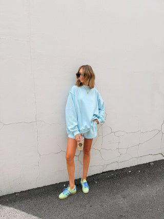 blue lagoon mock neck