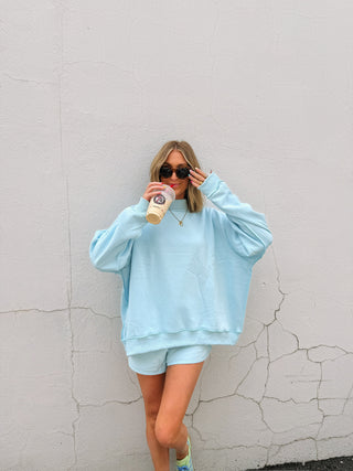 blue lagoon mock neck