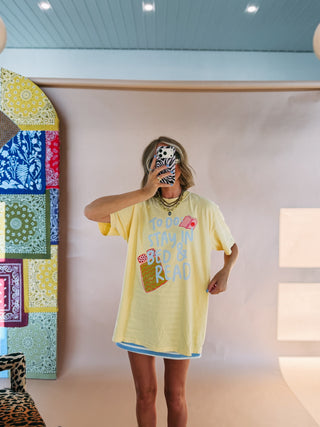 ETTA OG | stay in bed graphic tee - butter yellow