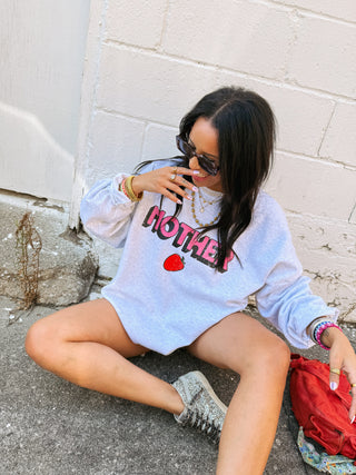 ETTA OG | berry good mother sweatshirt - ash