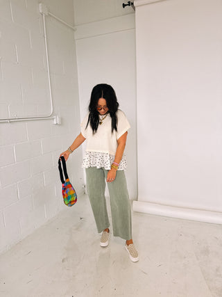 vervet | oh so olive barrel jeans