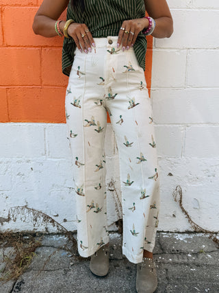 lucky duck wide leg pants