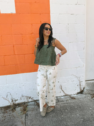 lucky duck wide leg pants