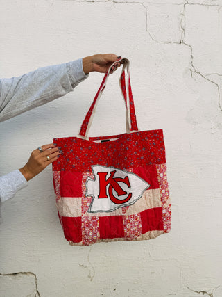 HANDMADE | go chiefs tote bag #3