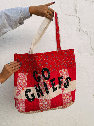 HANDMADE | go chiefs tote bag #3