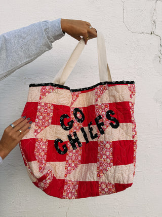 HANDMADE | go chiefs tote bag #2