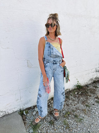 azalea eyelet barrel overalls