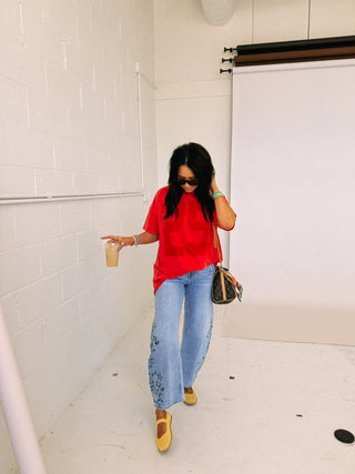 team etta graphic tee - red