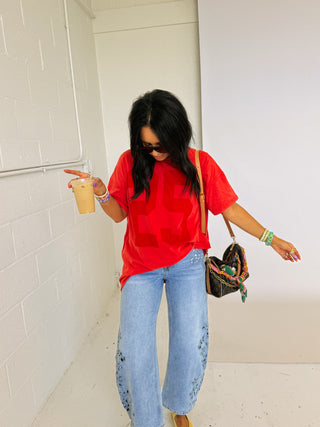 team etta graphic tee - red