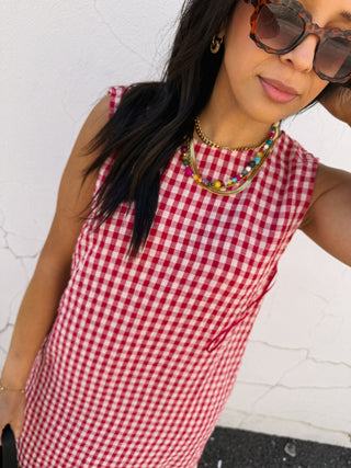 heading south gingham dress